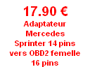 Adaptateur Mercedes Sprinter